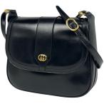 グッチ GUCCI GGロゴ ショルダーバッグ 0011154425 オールドグッチ ショルダーバッグ レザー ブラック レディース 中古