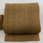 美品 名古屋帯 逸品 夏帯 しな布 薄茶色 科 中古