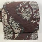 ショッピング梅 美品 名古屋帯 秀品 桜 梅 灰色 正絹 中古