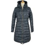 タトラス TATRAS 迷彩柄 ダウンコート LTA18A4633 ダブルファスナー リバーシブル アウター ダウンコート ブラック レディース 中古