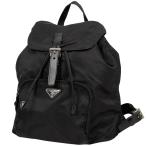 プラダ PRADA ロゴプレート リュックサック バックパック デイパック リュック ナイロン ネロ(ブラック) レディース 中古