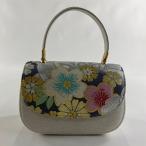  традиционная японская сумка super товар золотой . формальный Sakura цветок золотой нить . серебряный цвет натуральный шелк аксессуары для кимоно б/у 