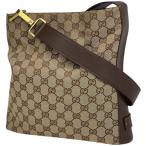 ショッピングＧＧキャンバス グッチ GUCCI GG柄 ショルダーバッグ 斜め掛け ショルダーバッグ GGキャンバス ベージュ ブラウン レディース 中古