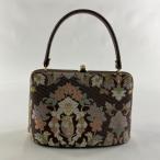  прекрасный товар традиционная японская сумка super товар формальный цветок Tang . сова золотой серебряный нить . чай цвет натуральный шелк аксессуары для кимоно б/у 