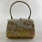  прекрасный товар традиционная японская сумка super товар формальный кимоно с длинными рукавами направление Sakura ламе золотая краска золотой цвет эмаль аксессуары для кимоно б/у 