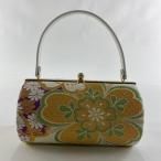  прекрасный товар традиционная японская сумка super товар формальный кимоно с длинными рукавами направление Sakura золотой нить . белый натуральный шелк аксессуары для кимоно б/у 