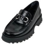  Fendi FENDIo- блокировка Loafer толщина низ пряжка обувь Loafer кожа черный мужской б/у 