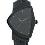 ハミルトン HAMILTON ベンチュラ H244010 腕時計 SS レザー クォーツ ブラック メンズ 中古