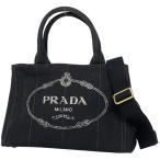 プラダ PRADA カナパ トート 2WAY ショルダーバッグ トートバッグ キャンバス ネロ(ブラック) レディース 中古