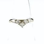 ショッピングPT メレダイヤ デザインリング プラチナ 指輪 リング 12.5号 Pt850 ダイヤモンド レディース 中古