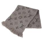  Louis * Vuitton Louis Vuittone автомобиль rup Logo любитель монограмма muffler шерсть шелк Gris pe Lulu ( серый ) женский б/у 