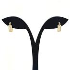 ショッピングダイヤモンド メレダイヤ デザインピアス YG イエローゴールド ピアス K18 ダイヤモンド レディース 中古