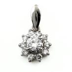 ショッピングダイヤモンド メレダイヤ ペンダントトップ プラチナ ペンダントトップ Pt900 ダイヤモンド レディース 中古