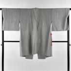  верхняя одежда длина 95cm длина рукава 67cm M японский костюм пальто . геометрический рисунок диафрагмирования серый натуральный шелк превосходящий товар б/у 