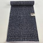 ショッピングゆかた 反物 優品 浴衣 助六ゆかた 幾何学模様 濃紺 綿 中古