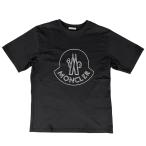 モンクレール MONCLER ロゴ 半袖 Tシャツ クルーネック トップス 半袖Ｔシャツ 綿 ブラック メンズ 中古