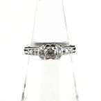 ショッピングダイヤ ダイヤモンド デザインリング プラチナ 指輪 メレダイヤ リング 12号 Pt900 ダイヤモンド レディース 中古