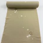 ショッピング桜 反物 秀品 小紋 雪輪 桜 金彩 ベージュ 正絹 中古