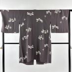  верхняя одежда длина 103cm длина рукава 67.5cm L японский костюм пальто. .. магазин . золотая краска пепел фиолетовый натуральный шелк превосходящий товар б/у 