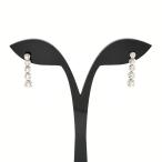 ショッピングダイヤ メレダイヤ デザインピアス プラチナ スイング ピアス Pt950 Pt900 ダイヤモンド レディース 中古