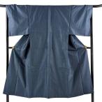  прекрасный товар мужчина кимоно длина 146cm длина рукава 65.5cm M. геометрический рисунок темно-синий цвет натуральный шелк превосходящий товар б/у 