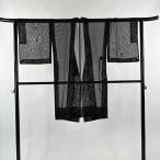  прекрасный товар верхняя одежда длина 102.5cm длина рукава 65cm M японский костюм пальто кимоно воротник лист рисунок чёрный натуральный шелк название товар б/у 