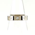 カルティエ CARTIER ミニラブ リング WG ホワイトゴールド 指輪 リング ８号 750 ダイヤモンド レディース 中古