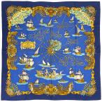 エルメス HERMES カレ 90 VOILES DE LUM 光の帆船 ホース スカーフ シルク ブルー マルチカラー レディース 中古