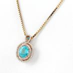 ショッピングパライバトルマリン パライバトルマリン デザインネックレス YG イエローゴールド PG ピンクゴールド ペンダント メレダイヤ K18 ダイヤモンド パライバトルマリン レディース 中古