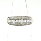 ショッピングダイヤ メレダイヤ デザインリング プラチナ 指輪 リング 12号 Pt900 ダイヤモンド レディース 中古