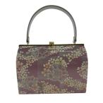  традиционная японская сумка super товар формальный Sakura город сосна узор незначительный фиолетовый эмаль аксессуары для кимоно б/у 