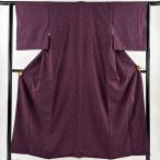 江戸小紋 身丈152cm 裄丈62cm S 袷 人間国宝 中村勇二郎 落款あり 雲中供養菩薩 唐草 紫 正絹 名品 中古