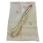  японский костюм комплект super товар obi shime obi age 2 позиций комплект цветочный принт снег колесо золотой нить bokashi крем натуральный шелк аксессуары для кимоно б/у 