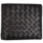 ショッピングボッテガ ボッテガヴェネタ BOTTEGAVENETA イントレチャート 二つ折り 財布 札入れ 小銭入れ 二つ折り財布 レザー ダークブラウン メンズ 中古