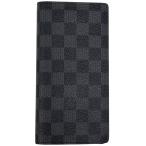 ショッピングヴィトン ルイ・ヴィトン Louis Vuitton ポルトフォイユ ブラザ 札入れ 小銭入れ 二つ折り 長財布 ダミエグラフィット ブラック N62665 メンズ 中古