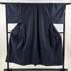  мужчина кимоно длина 146.5cm длина рукава 68.5cm M. эпонж черепаха .. темно-синий цвет натуральный шелк превосходящий товар б/у 