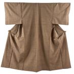  прекрасный товар мужчина кимоно длина 140cm длина рукава 66.5cm S. эпонж . чай цвет натуральный шелк превосходящий товар б/у 