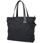 ショッピングシャネル シャネル CHANEL ニュートラベルライン トート GM ココマーク ショルダーバッグ ナイロンジャガード ブラック A15825 レディース 中古
