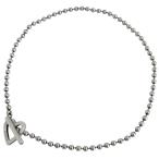 ショッピングgucci グッチ GUCCI ロゴ ボールチェーン ネックレス ハートモチーフ チョーカー ネックレス シルバー925 シルバー レディース 中古