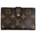 ルイ・ヴィトン Louis Vuitton ポルト モネ ビエ ヴィエノワ 札入れ 小銭入れ がま口 二つ折り財布 モノグラム ブラウン M61663 レディース 中古