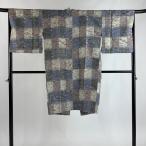  прекрасный товар верхняя одежда длина 106.5cm длина рукава 66cm M японский костюм пальто изменение город сосна цветы и птицы синий серый натуральный шелк превосходящий товар б/у 