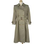  Burberry zBurberrys тренчкот обратная сторона проверка подкладка ремень имеется FD082-03-41 внешний тренчкот хлопок зеленый бежевый женский б/у 