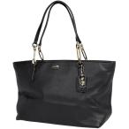 コーチ COACH ロゴトートバッグ 肩掛け トートバッグ レザー ブラック F26805 レディース 中古