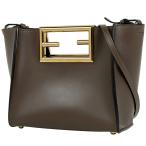 フェンディ FENDI ウェイ スモールバッグ 2WAY ショルダーバッグ ハンドバッグ レザー ブラウン 8BS054 レディース 中古