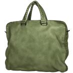 ショッピングボッテガ・ヴェネタ ボッテガヴェネタ BOTTEGAVENETA イントレチャート ハンドバッグ レザー グリーン レディース 中古