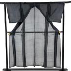  мужчина кимоно длина 153.5cm длина рукава 64.5cm L незначительный предмет лето эпонж геометрический рисунок синий чёрный натуральный шелк название товар б/у 