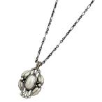 ジョージジェンセン Georg Jensen ヘマタイト ネックレス 2000 ネックレス シルバー925 シルバー シルバー レディース 中古