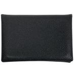 エルメス HERMES カルヴィ カード入れ 名刺入れ カードケース ヴォーエプソン ブラック レディース 中古