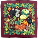  Hermes HERMES Calle 40 CITROUILLES ET COLOQUINTES тыква .korosinto шарф шелк красный многоцветный женский б/у 
