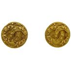  Chanel CHANEL здесь Mark раунд серьги круглый GP Gold женский б/у 